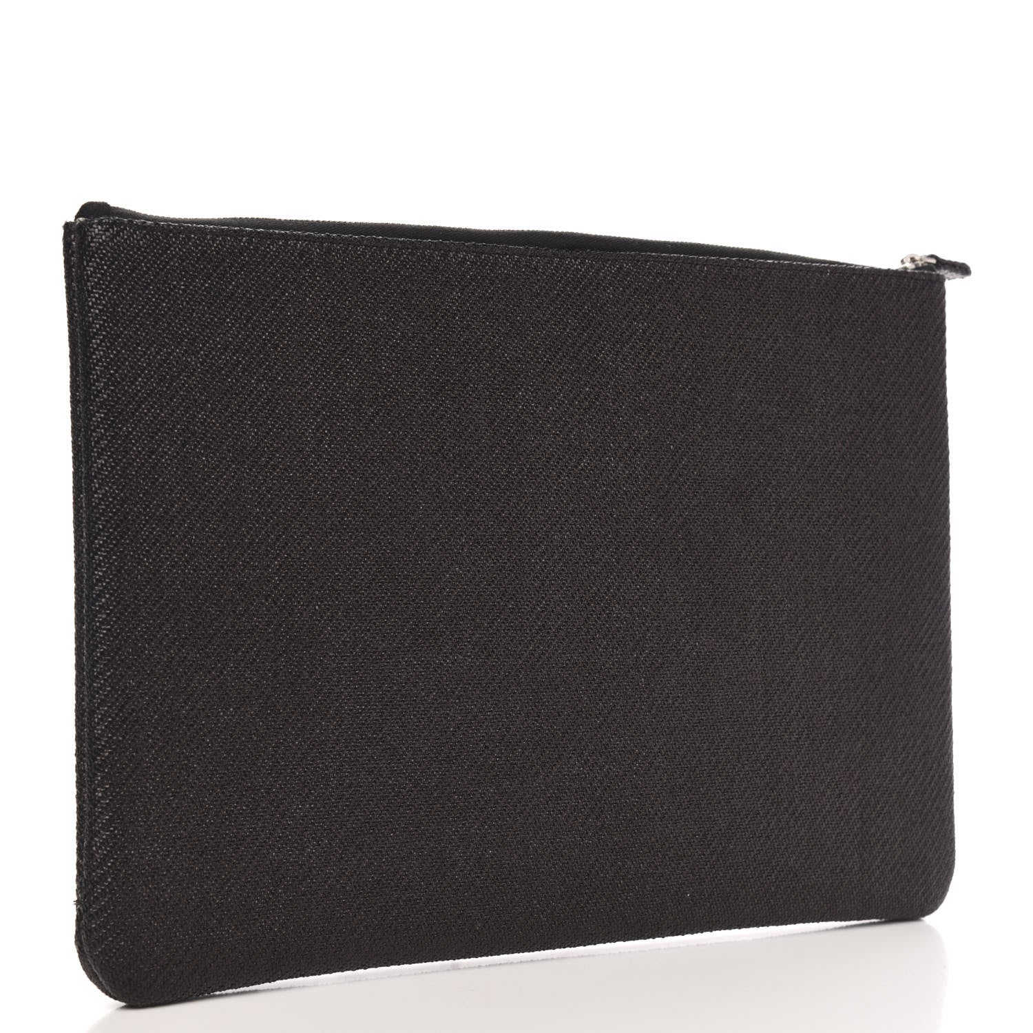 Chanel Canvas Large Deauville Pouch Black 3 of 9