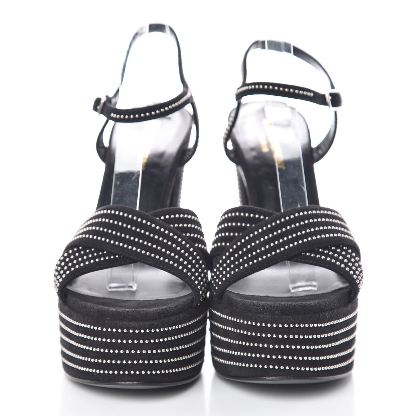 Suede Studded Candy 80 Platform Sandals 39.5 Black