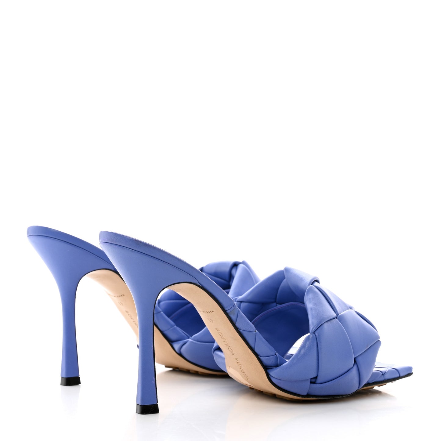 Nappa Maxi Intrecciato Lido Mule Sandals 41 Lagoon Indigo