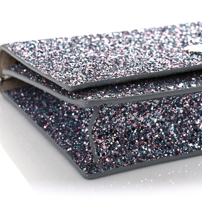 Jimmy Choo Glitter Florence Wallet on Chain Bubblegum Mix 7 of 9