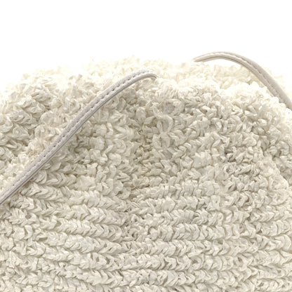 Bottega Veneta Boucle Curly Raffia The Mini Pouch White Chalk 17 of 25