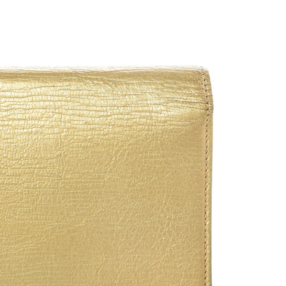 Saint Laurent Metallic Calfskin Monogram Cassandre Clutch Gold 11 of 14