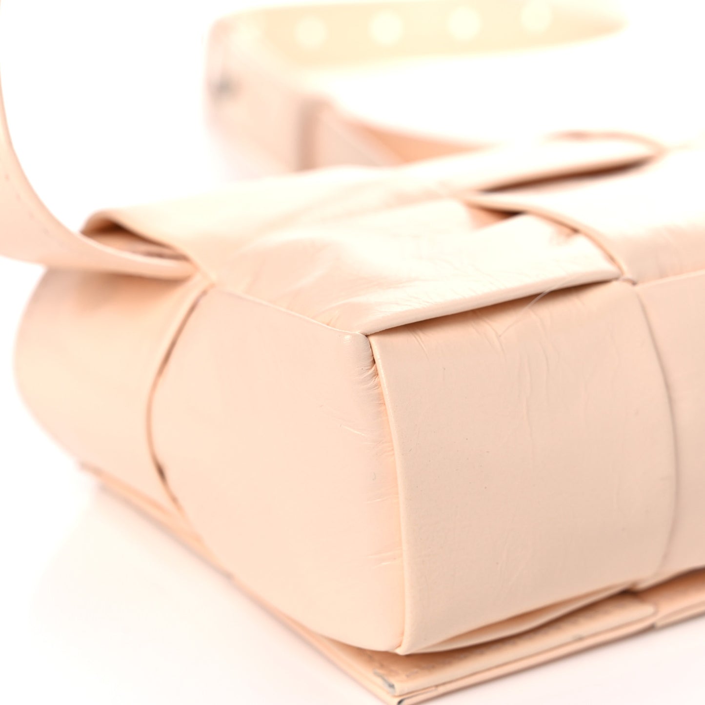 Paper Calfskin Intrecciato Cassette Belt Bag Melon Washed