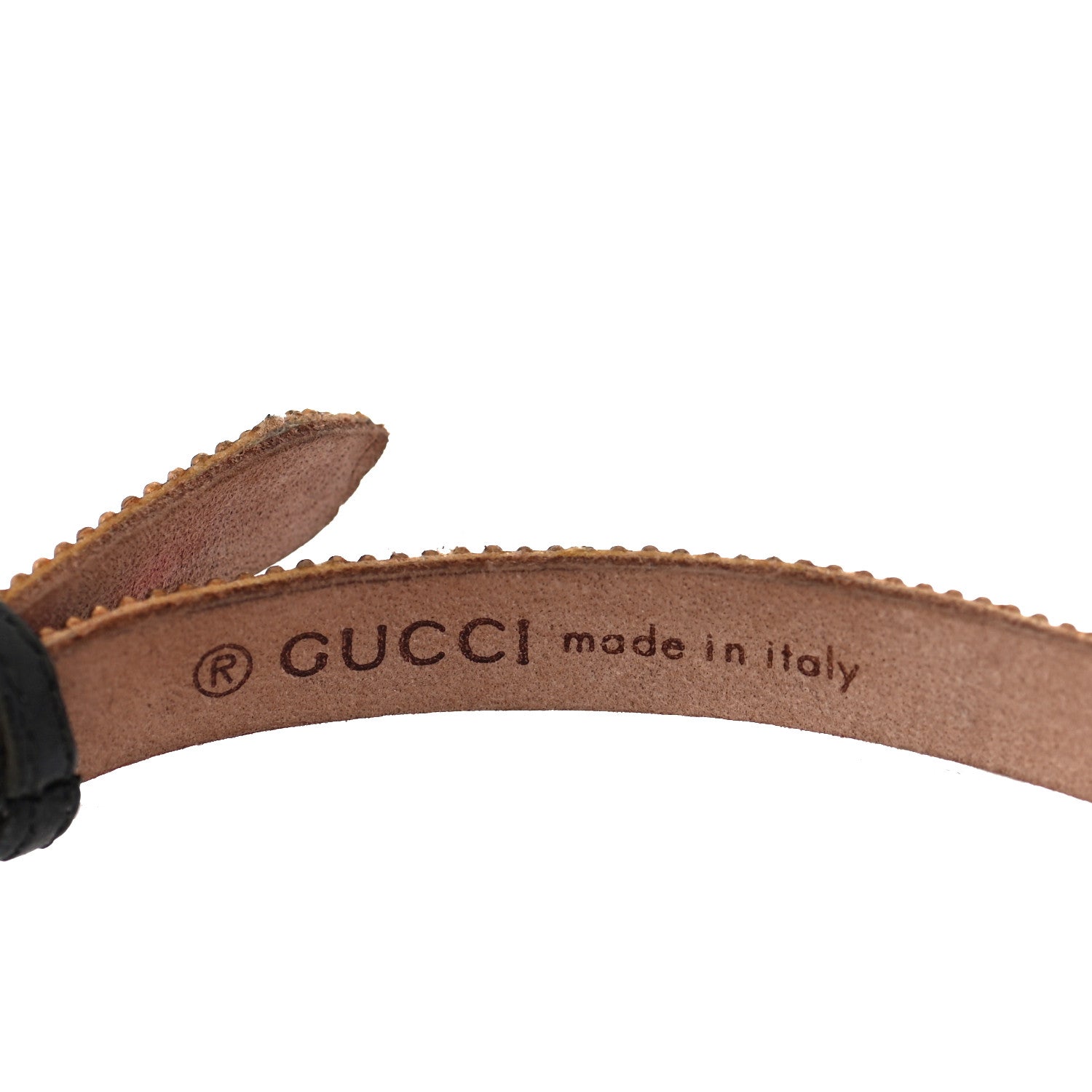 Gucci Calfskin Crystal Embellished Double G Choker Necklace Red 4 of 4