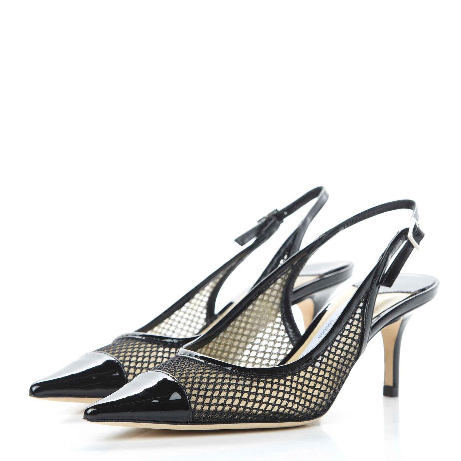 Jimmy Choo Patent Sporty Mesh Anika 65 Pumps 35 Black 3 of 9