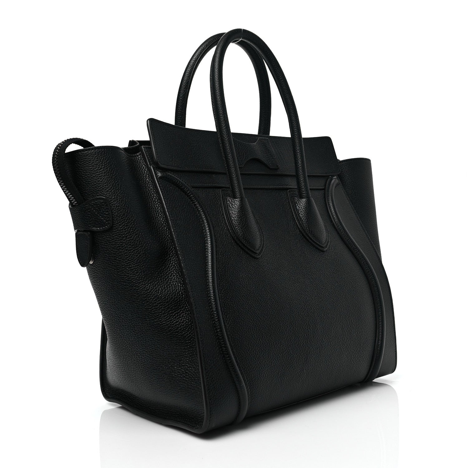 Celine Drummed Calfskin Mini Luggage Black 4 of 17
