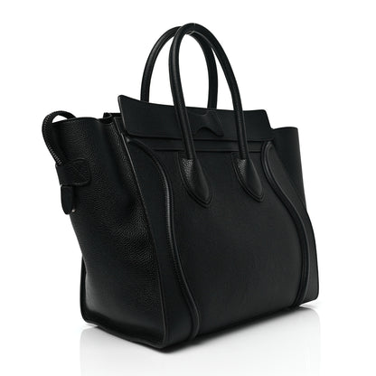 Celine Drummed Calfskin Mini Luggage Black 4 of 17
