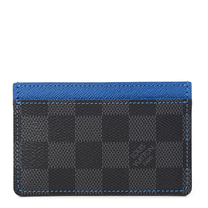 Louis Vuitton Damier Graphite Card Holder Blue 1 of 6