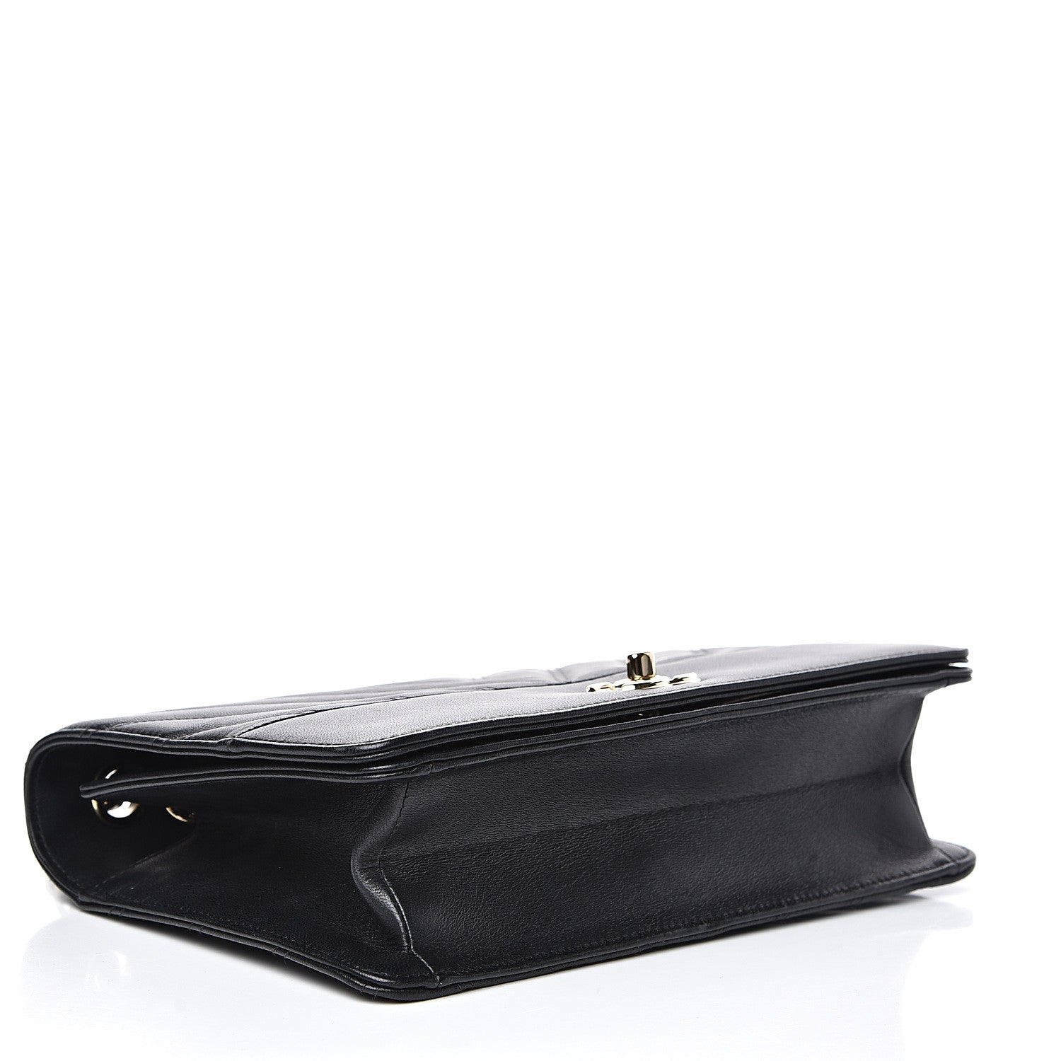 Chanel Lambskin Chevron Quilted Flap Black 3 of 13