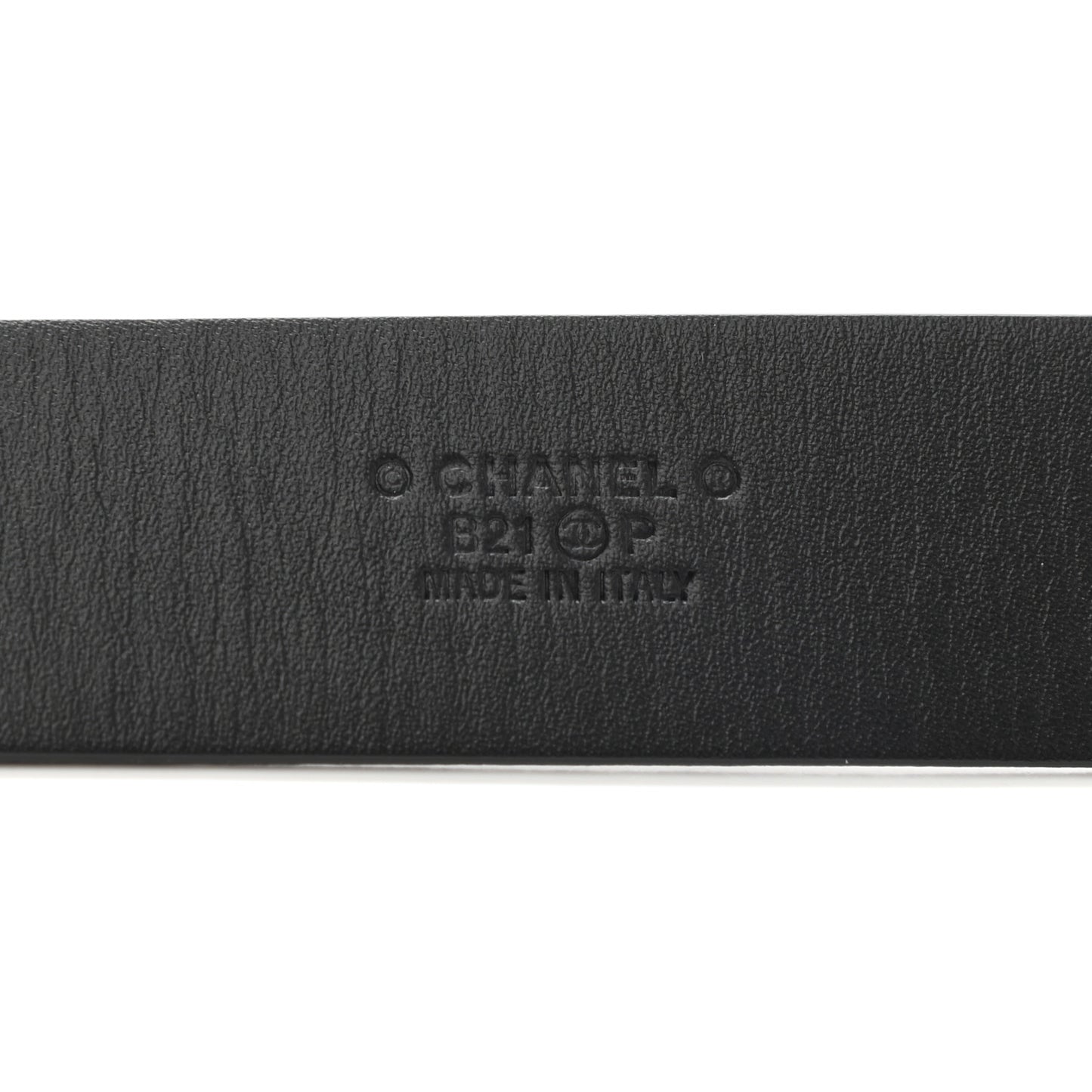 Calfskin CC Chain Belt 85 34 Black