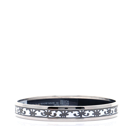 Hermes Enamel Printed Narrow Balcons Du Guadalquivir Bracelet 65 Platine 3 of 7