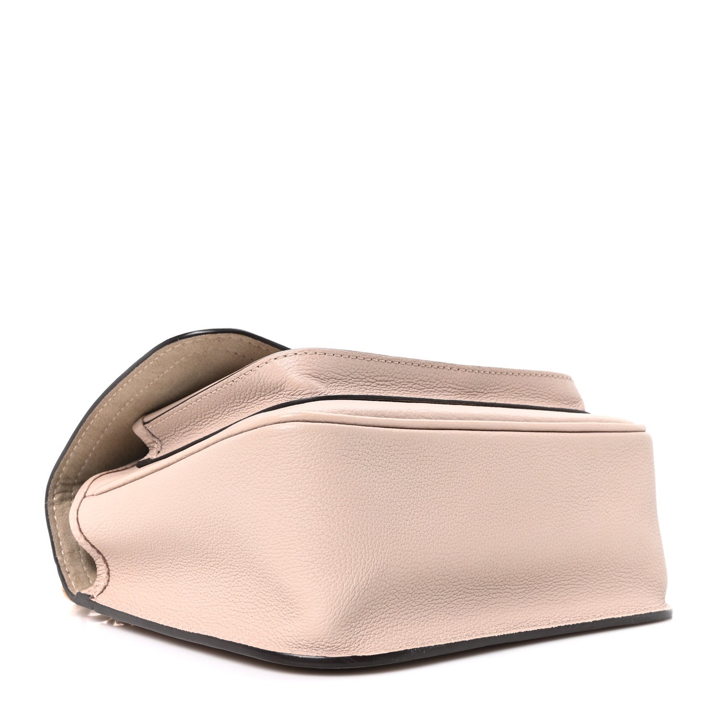 Grained Calfskin Lockme Chain Bag Greige