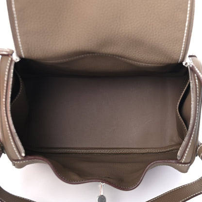 Hermes Taurillon Clemence Lindy 26 Etoupe 4 of 4