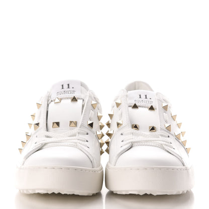 Valentino Garavani Calfskin Rockstud Untitled Open Sneakers 39 White 2 of 8