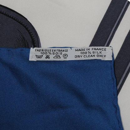 Hermes Silk Brides De Gala Scarf 90 Bleu 4 of 4