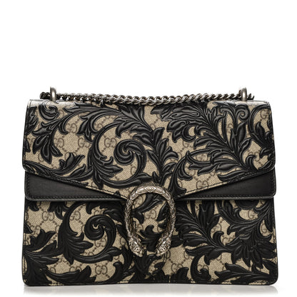 Gucci GG Supreme Monogram Arabesque Medium Dionysus Shoulder Bag Black 1 of 7