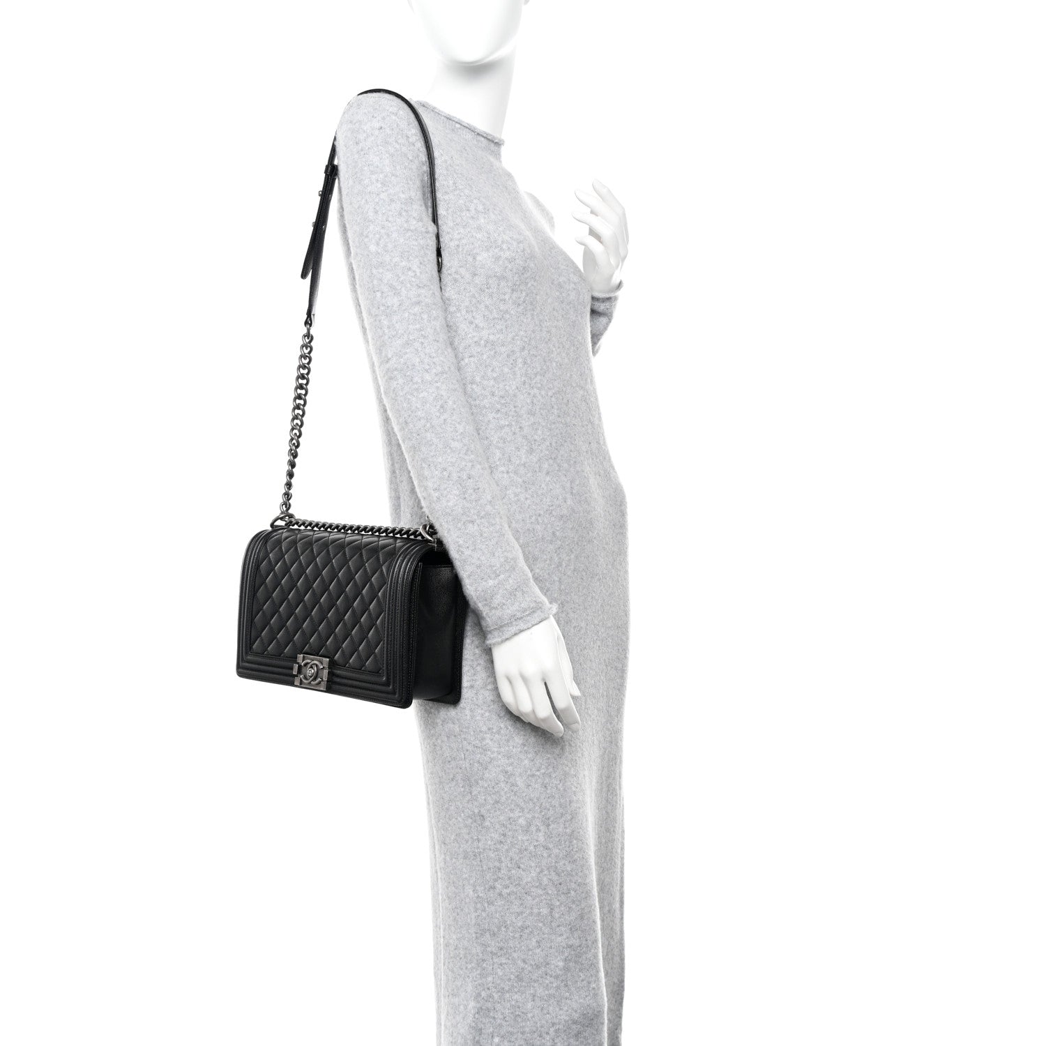 Chanel Caviar Quilted New Medium Boy Flap Black 2 of 11