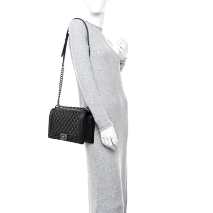 Chanel Caviar Quilted New Medium Boy Flap Black 2 of 11