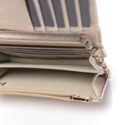 Chanel Metallic Lambskin Quilted Mini Wallet On Chain WOC Gold 5 of 11