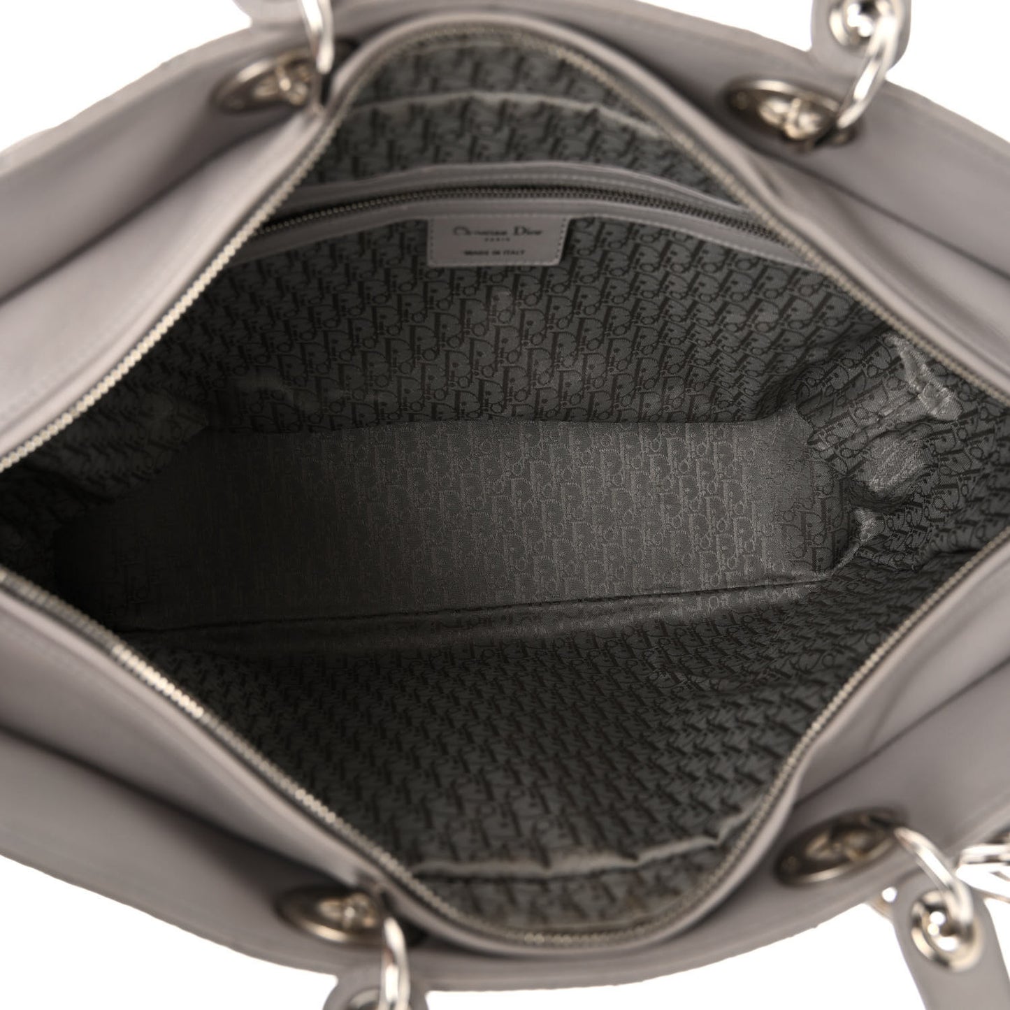 Lambskin Cannage XL Lady Dior Light Grey