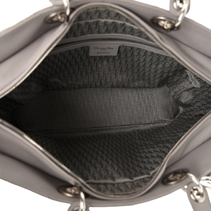 Christian Dior Lambskin Cannage XL Lady Dior Light Grey 5 of 11