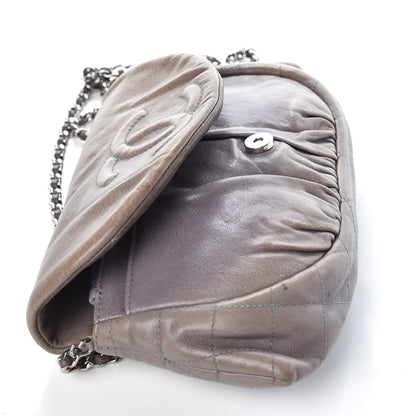 Chanel Lambskin Half Moon Wallet on Chain WOC Light Grey 11 of 11