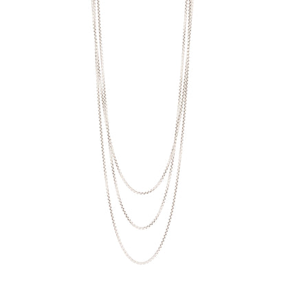 David Yurman Sterling Silver 14K White Gold 2.7mm Box Chain Necklace 72" 1 of 4