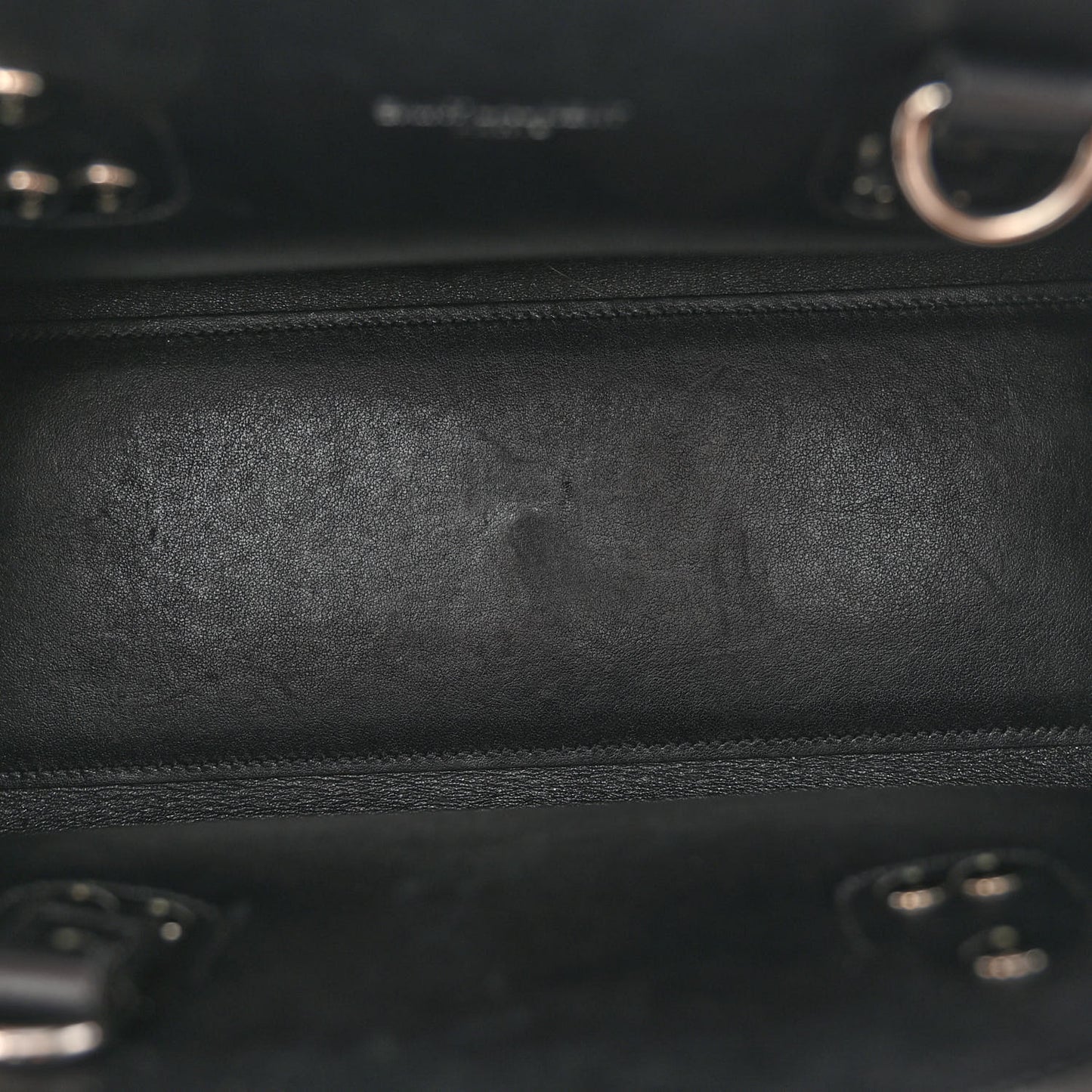 Grained Calfskin Baby Sac De Jour Black