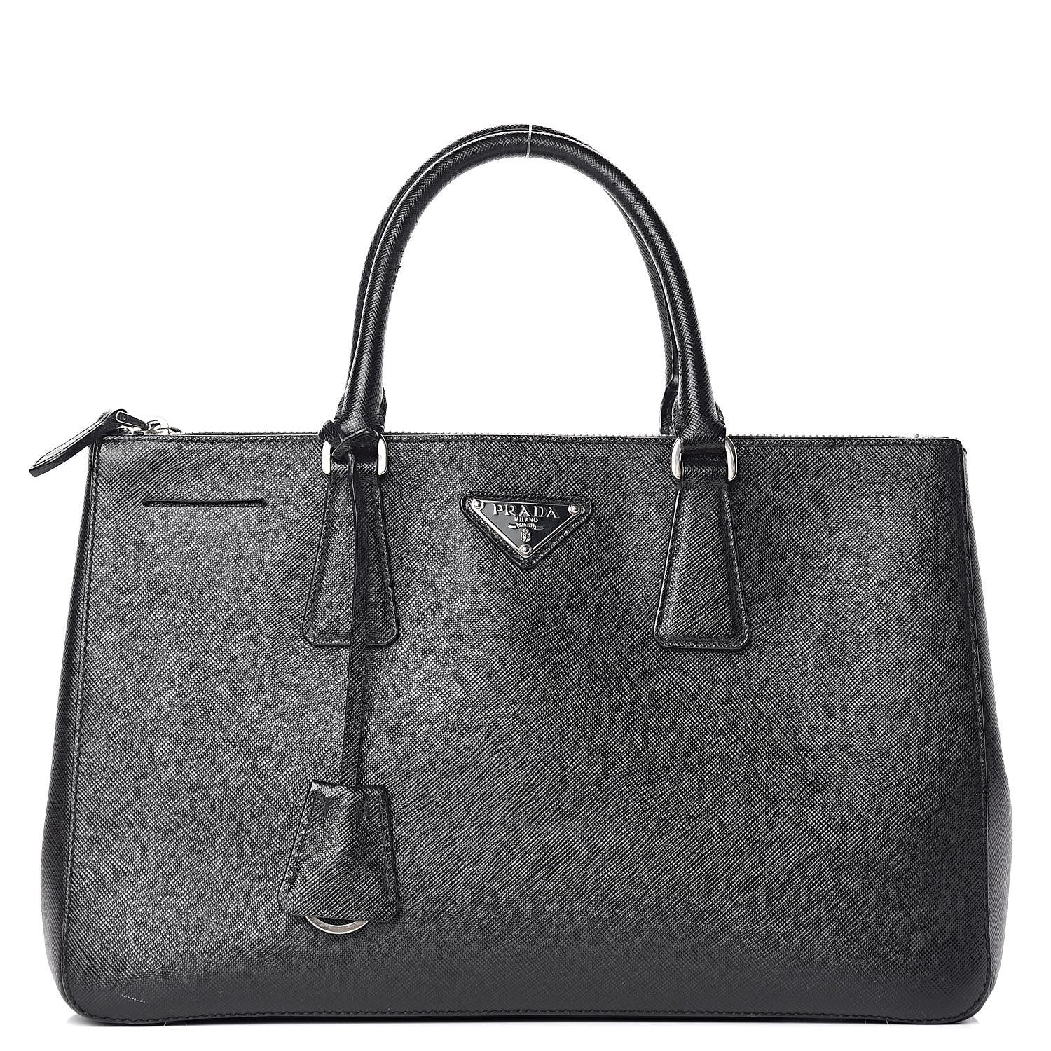 Prada Saffiano Small Galleria Double Zip Tote Black 1 of 16