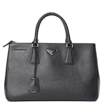Prada Saffiano Small Galleria Double Zip Tote Black 1 of 16