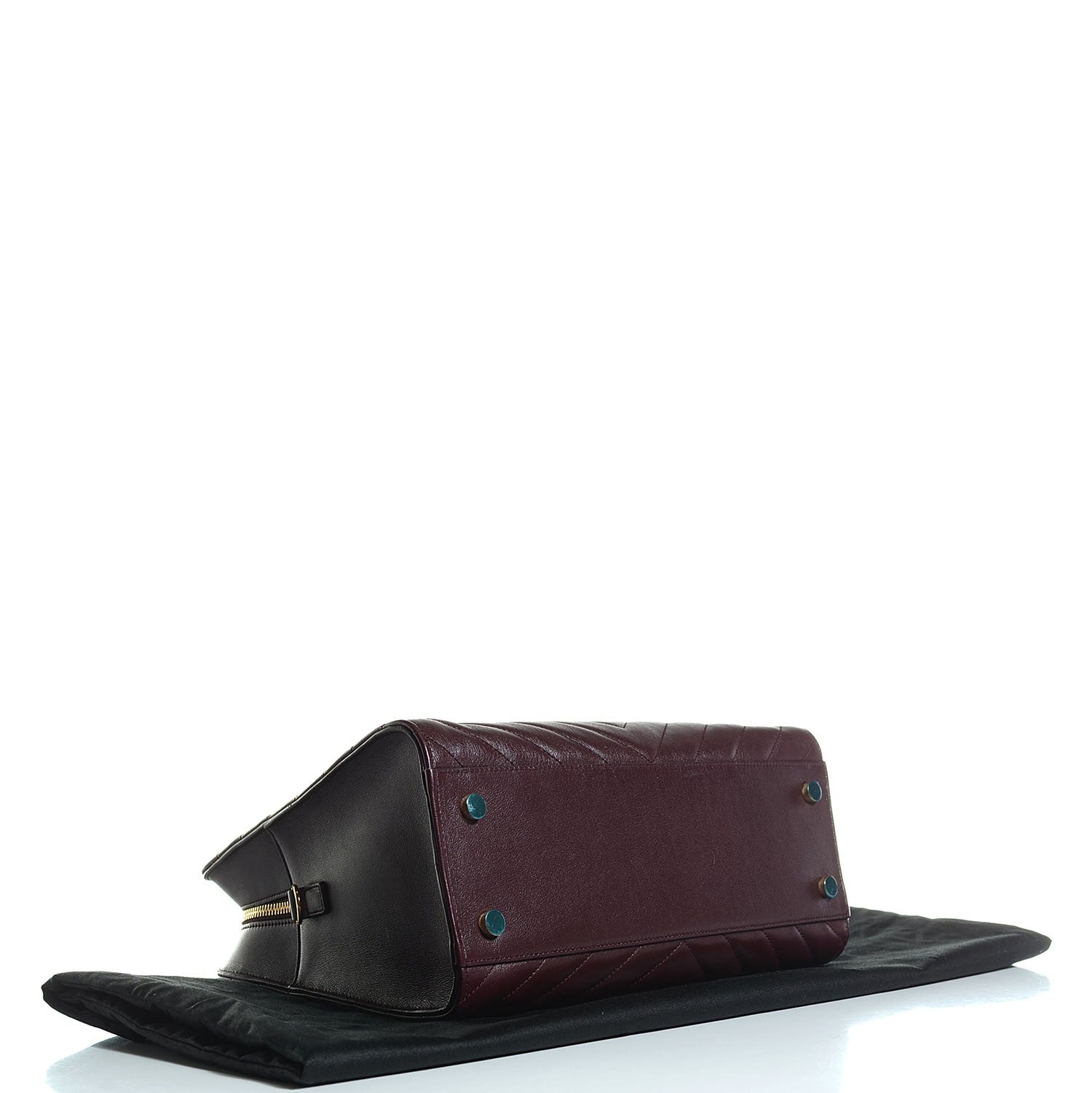 Saint Laurent Calfskin Matelassé Monogram Small Cabas Bordeaux 4 of 9