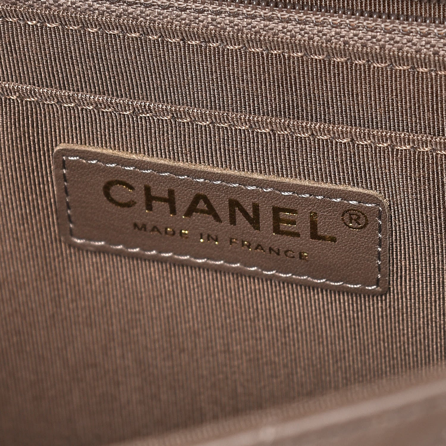 Chanel Calfskin Chevron Quilted Medium Statement Flap Khaki 9 of 11