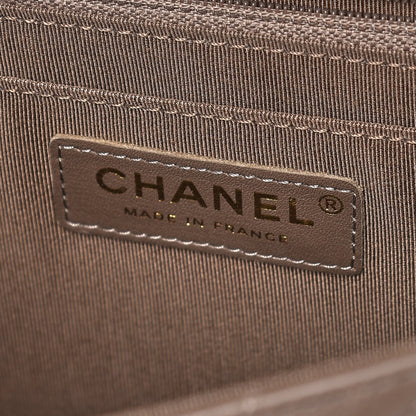 Chanel Calfskin Chevron Quilted Medium Statement Flap Khaki 9 of 11