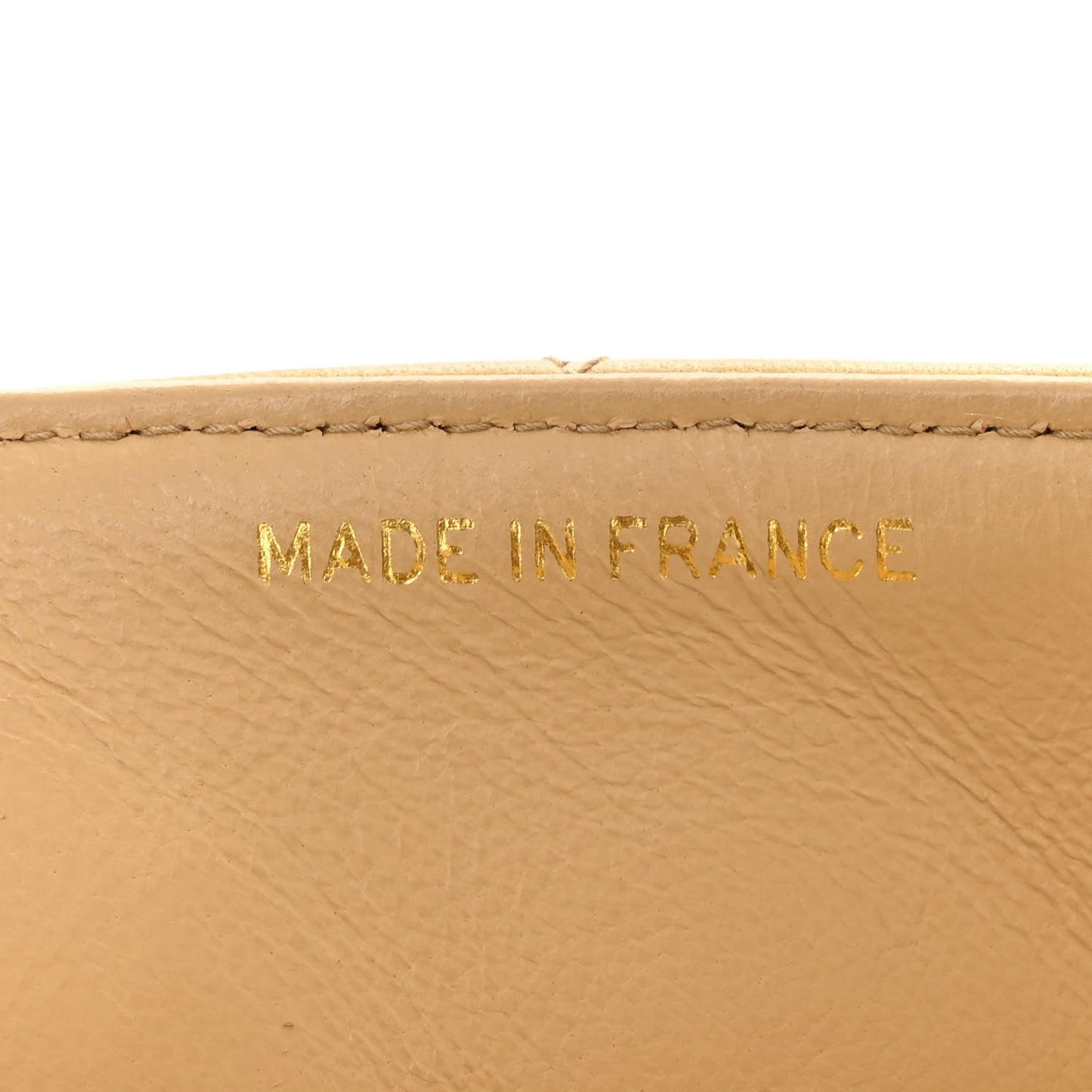 Lambskin Quilted Small Single Flap Beige