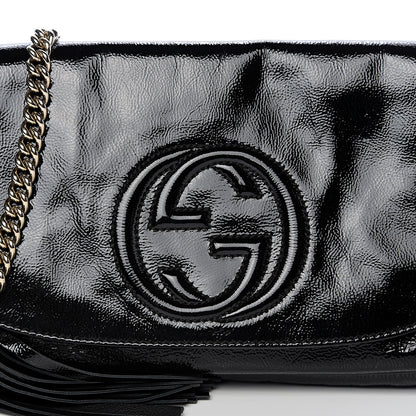 Gucci Patent Medium Soho Flap Crossbody Black 9 of 9
