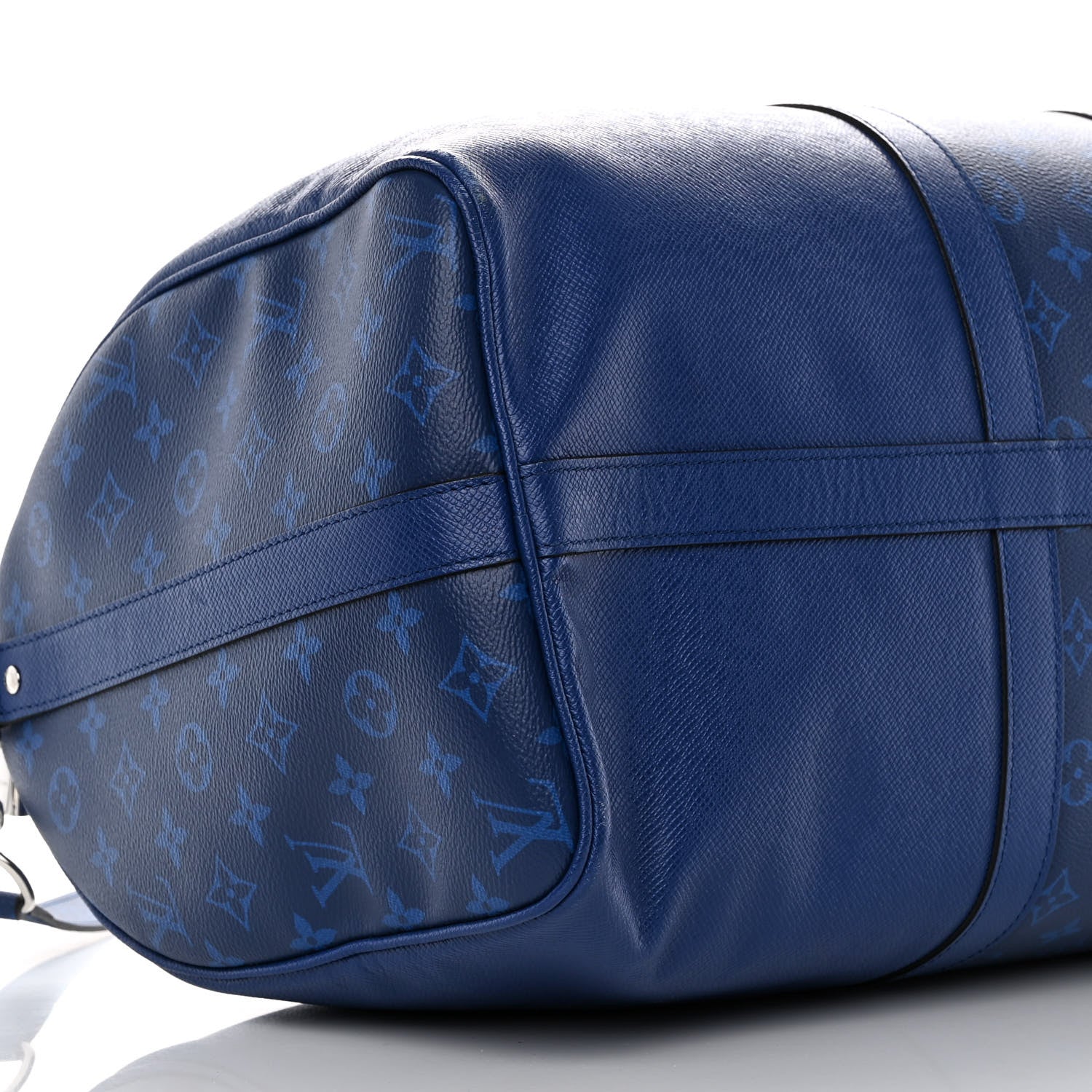 Louis Vuitton Taiga Monogram Eclipse Keepall Bandouliere 50 Pacific Blue 7 of 12
