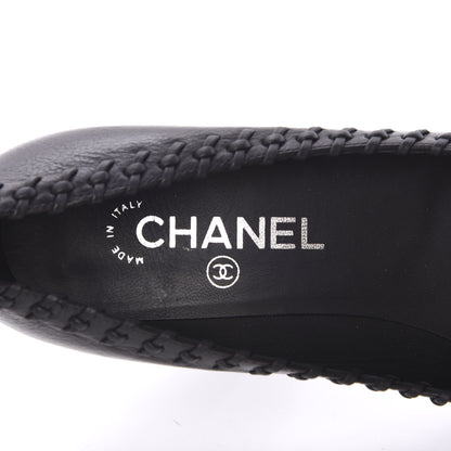 Chanel Lambskin Cap Toe Whipstitch Pumps 38.5 Black 6 of 11