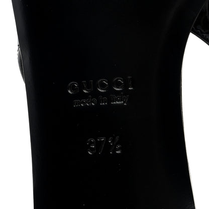 Gucci Patent Signoria Ballet Slingback Ballet Flat 37.5 Black 7 of 10