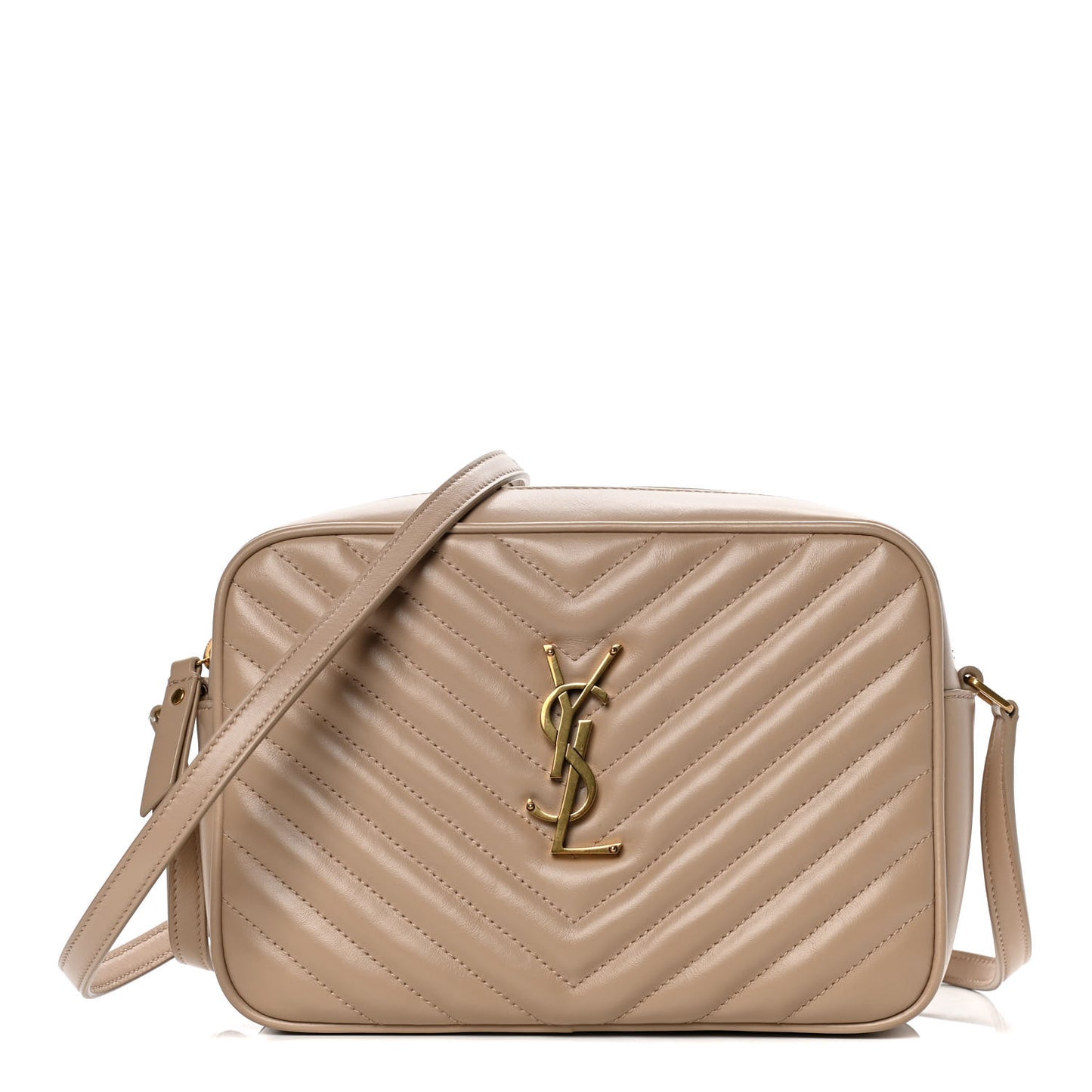 Calfskin Matelasse Monogram Lou Camera Bag Nude Powder