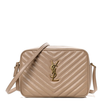 Saint Laurent Calfskin Matelasse Monogram Lou Camera Bag Nude Powder 1 of 10