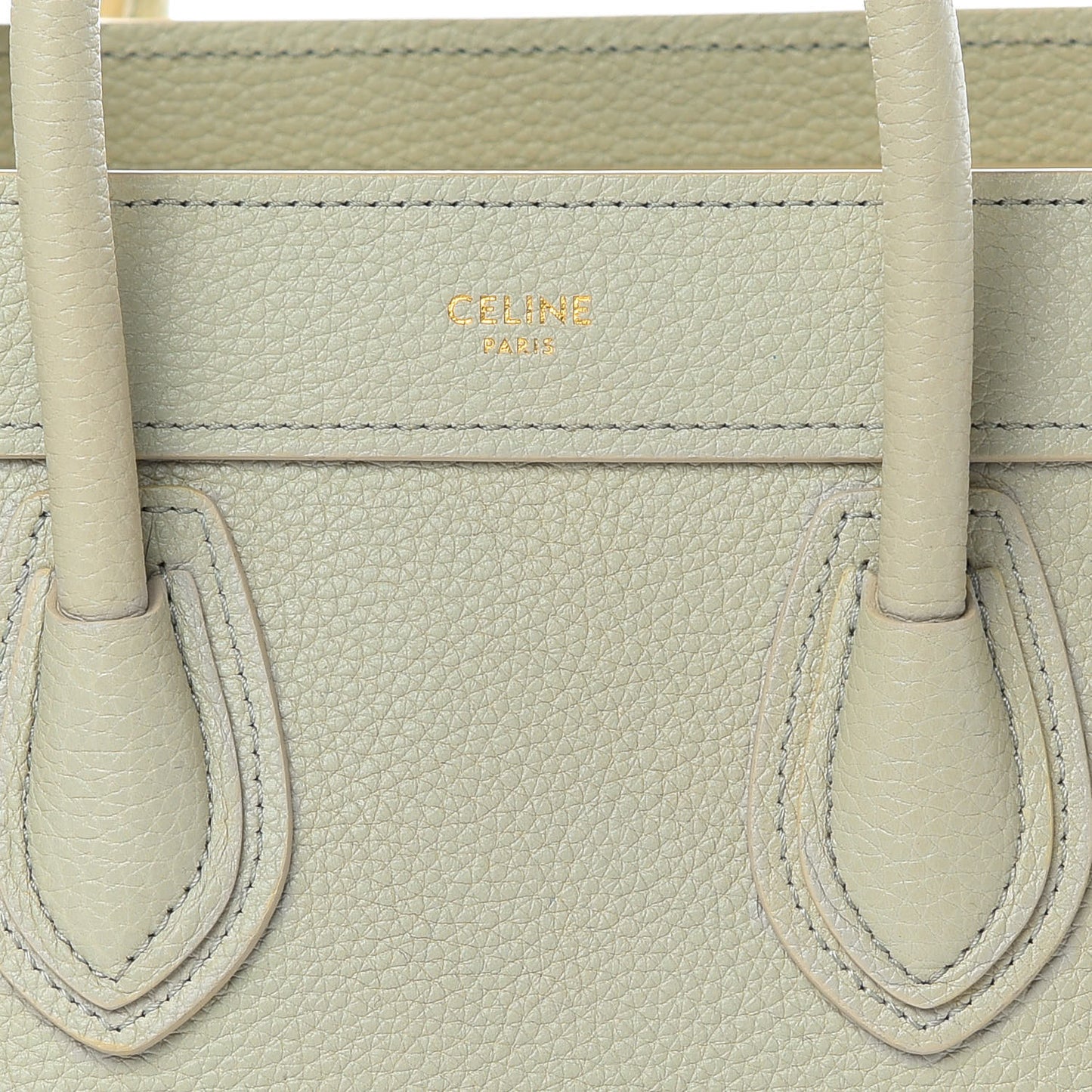 Drummed Calfskin Nano Luggage Vert D'eau