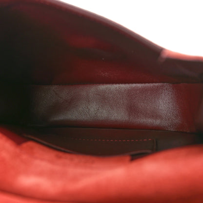 The Row Suede Hunting Bag 7 Dark Vermilion 5 of 9