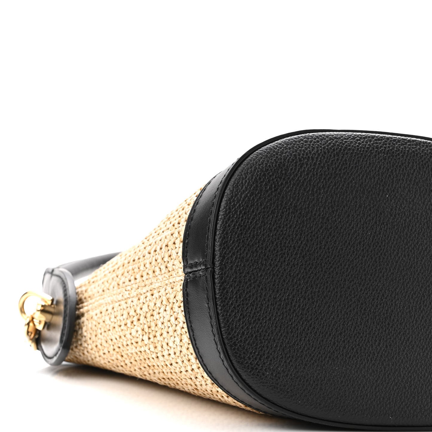 Raffia Petit Bucket Black