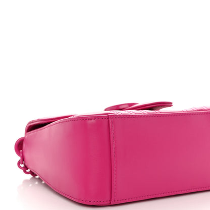 Gucci Calfskin Matelasse Monochrome Mini GG Marmont Top Handle Shoulder Bag Classic Fuxia 8 of 10