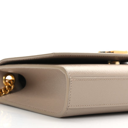 Saint Laurent Grain De Poudre Small Monogram Kate Satchel Nude Powder 8 of 9