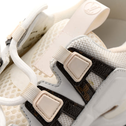 Louis Vuitton Calfskin Monogram Mesh Run Away Sneakers 37.5 White 10 of 10