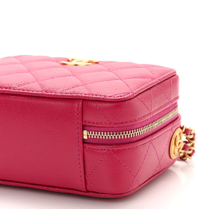 Chanel Caviar Quilted Twist Your Buttons Clutch With Chain Fuchsia 10 of 11