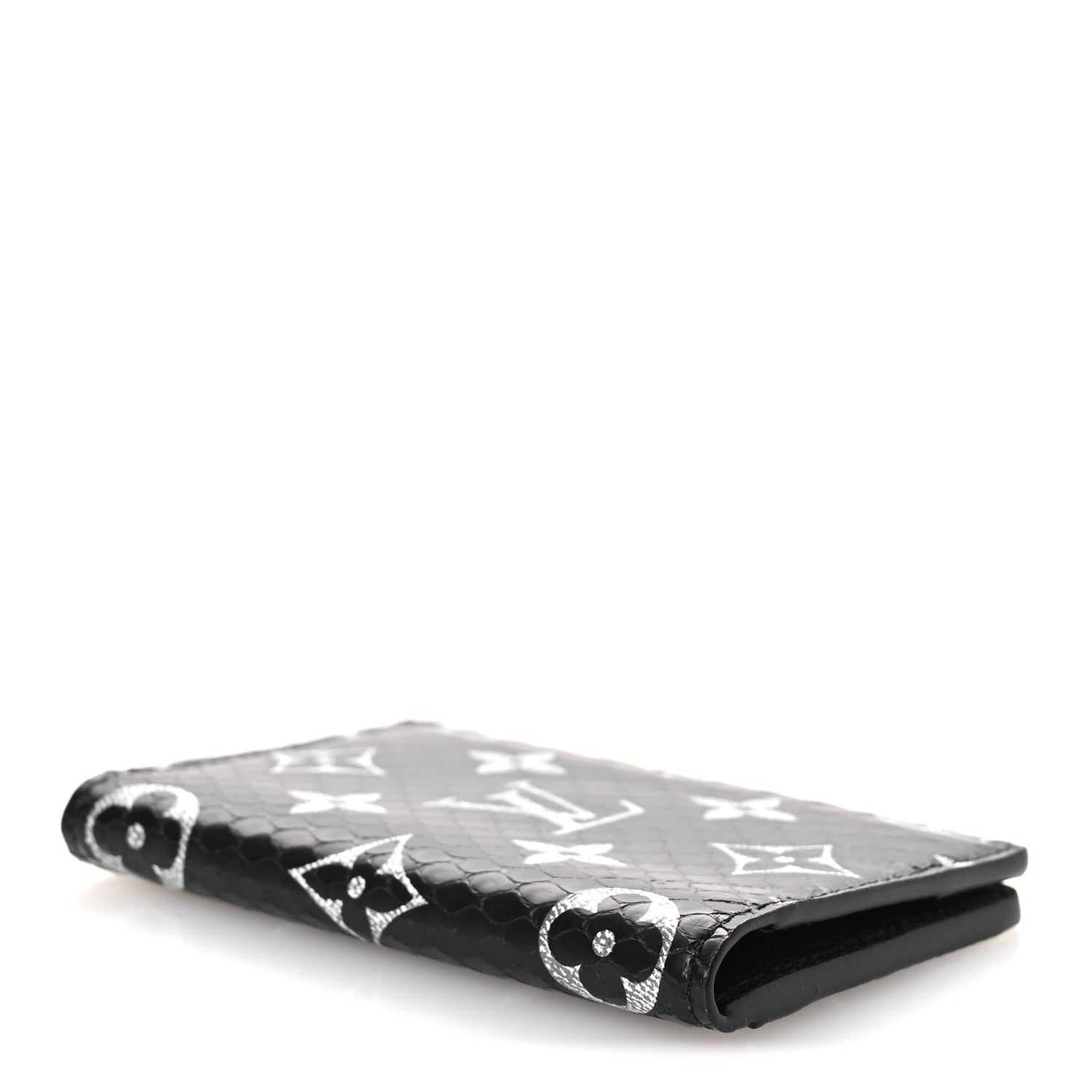 Louis Vuitton Snakeskin Monogram Carbone Pocket Organizer NM Black 4 of 6