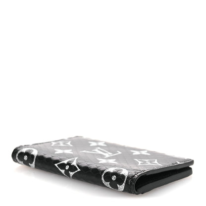 Louis Vuitton Snakeskin Monogram Carbone Pocket Organizer NM Black 4 of 6
