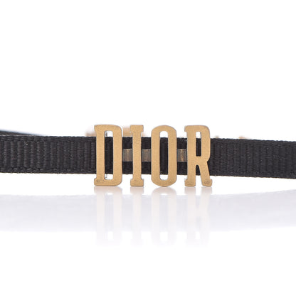 Christian Dior Grosgrain Ribbon Dior Logo Choker Necklace Black 4 of 6